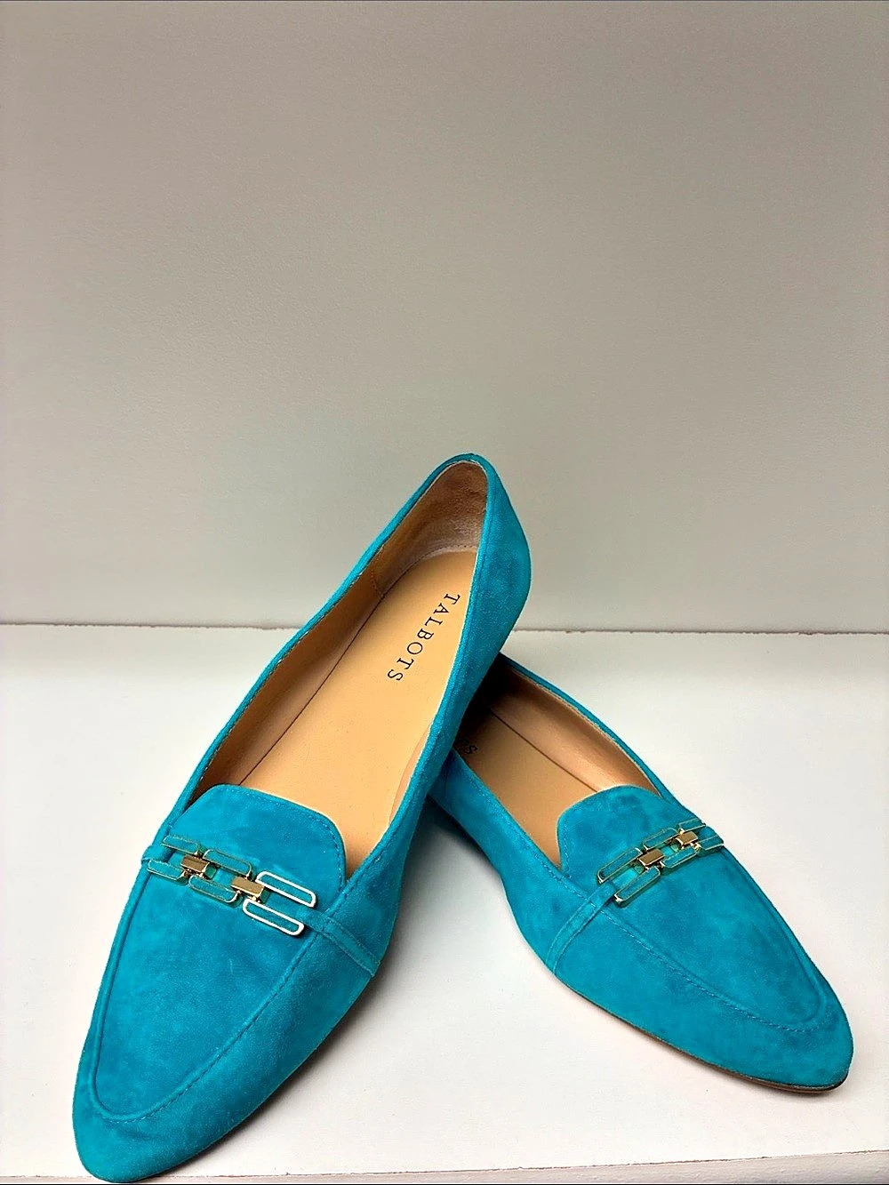 Talbots Francesca Link Suede Driving Flats Blue